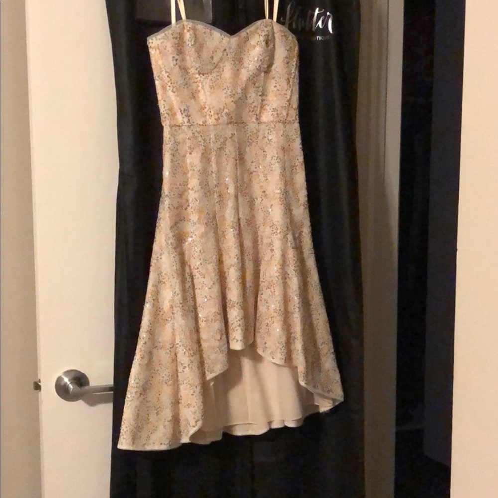 Strapless high low dress